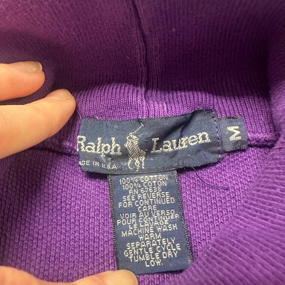 Vintage Ralph Lauren Womens M Red Pony Turtle Neck Knit Pullover Sweater 90s - Picture 4 of 8